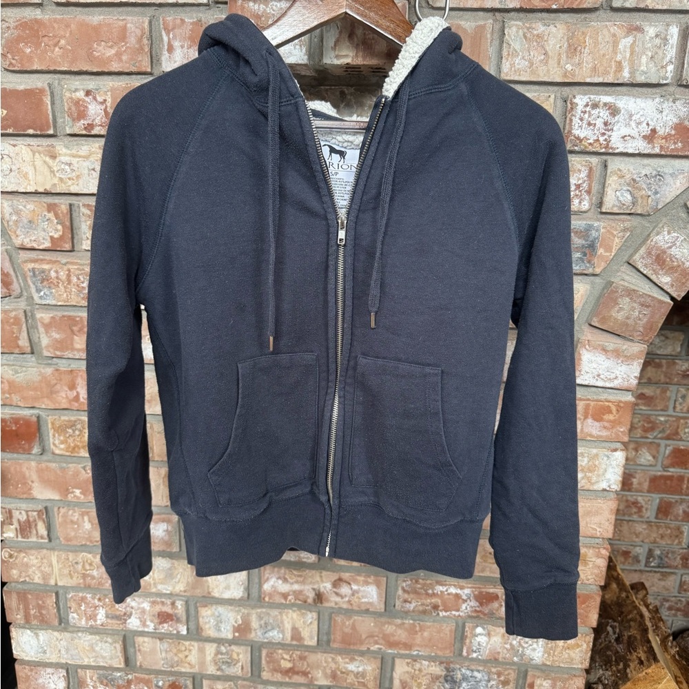 Women’s Navy Sherpa Lined Hoodie - Size Small
